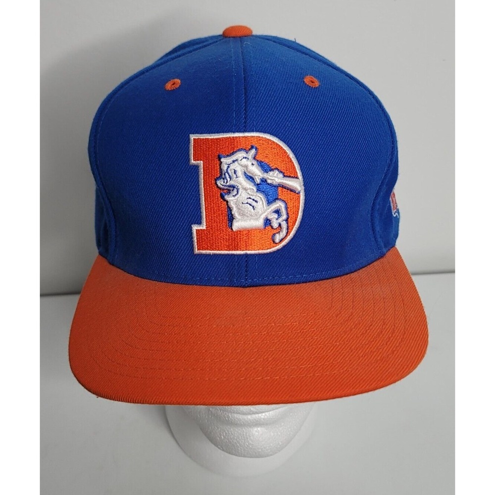 Denver Broncos Hat Cap Snap Back Blue Orange Mitchell & Ness NFL Team Logo Mens